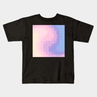 Waves Of Pastel Yellow, Pinks and Blue Kids T-Shirt